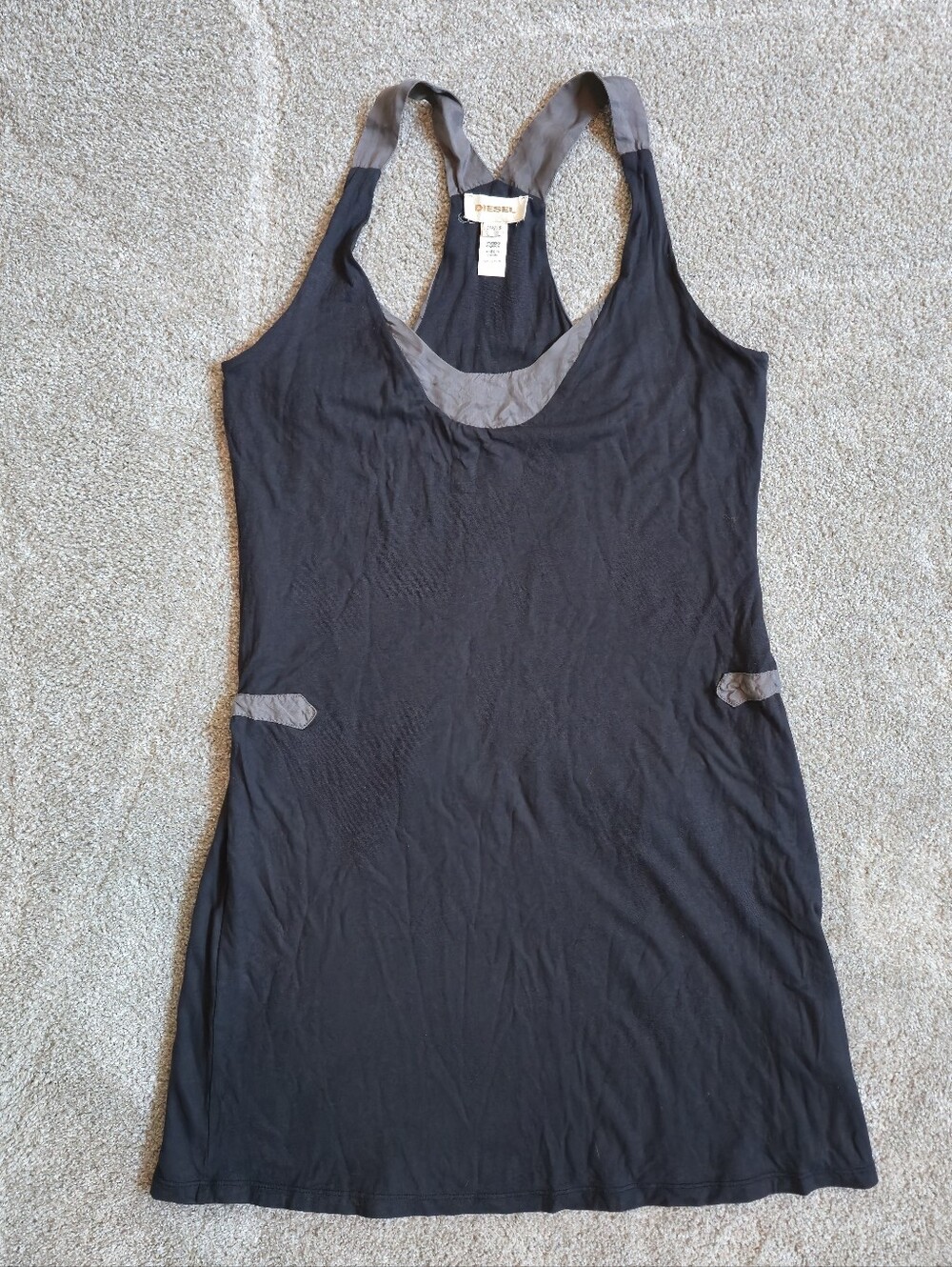 Vintage Y2K Diesel Racerback Tank Dress Soft Small